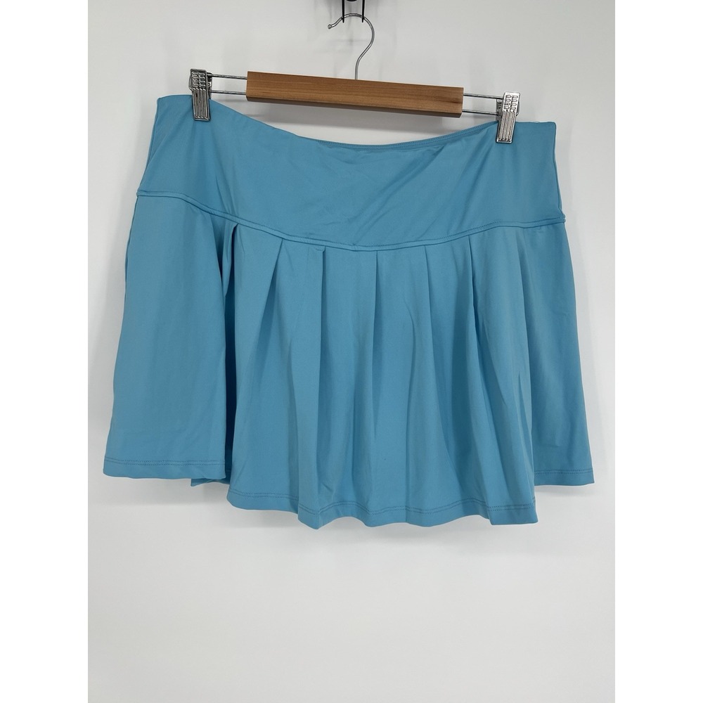 Cestyle Solid Blue Skort Skirt Shorts Quick Dry‎ Cool Feel Sz 2XL